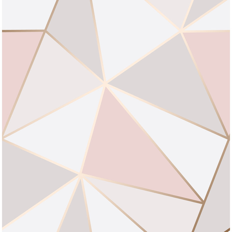 Arvon Geometric 33 L X 21 W Smooth Wallpaper Roll Reviews