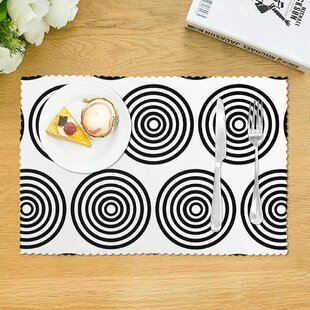Placemats Orange Lemon Flowers and Leaves Table Mats Washable Heat-Resistant Kitchen Place Mats for Dining Table Decoration 12 x 18 inch Set of 6