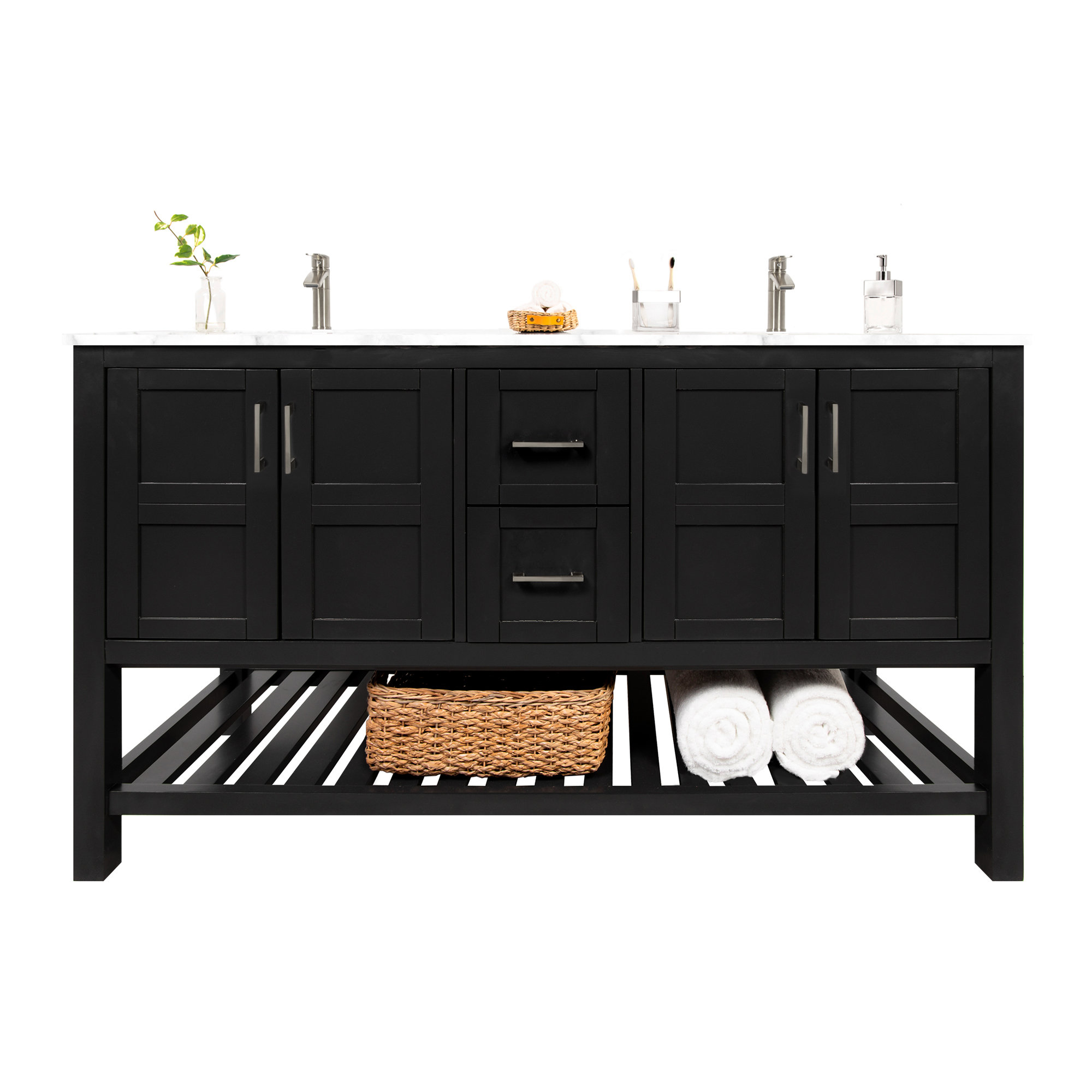 Highland Dunes Goodloe 60" Double Bathroom Vanity Set Wayfair