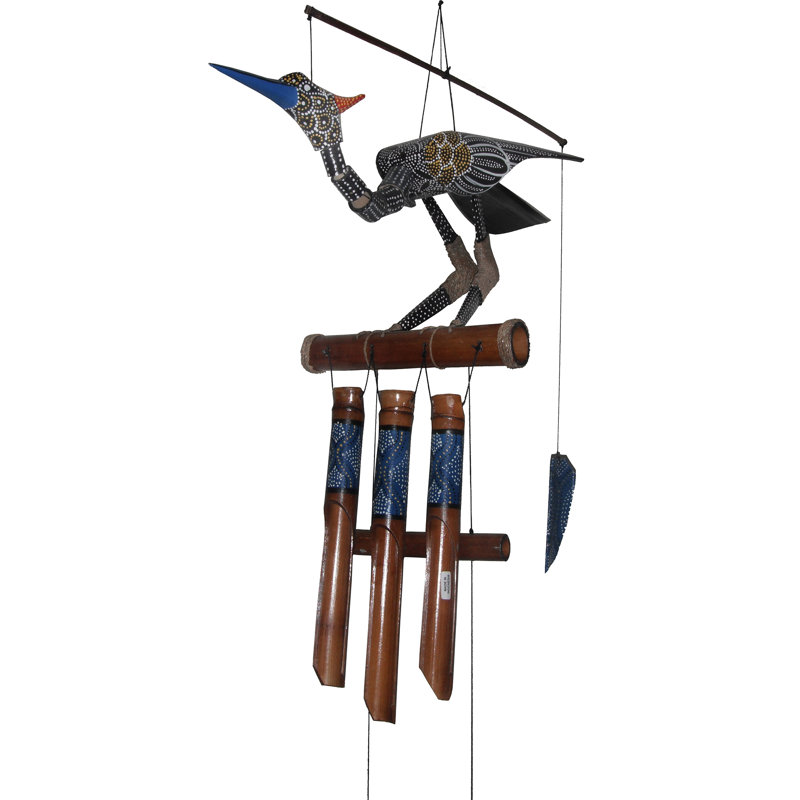Beautiful Wooden Nodding Bird Wind Chime Outdoor Garden Hanging Decor Gift