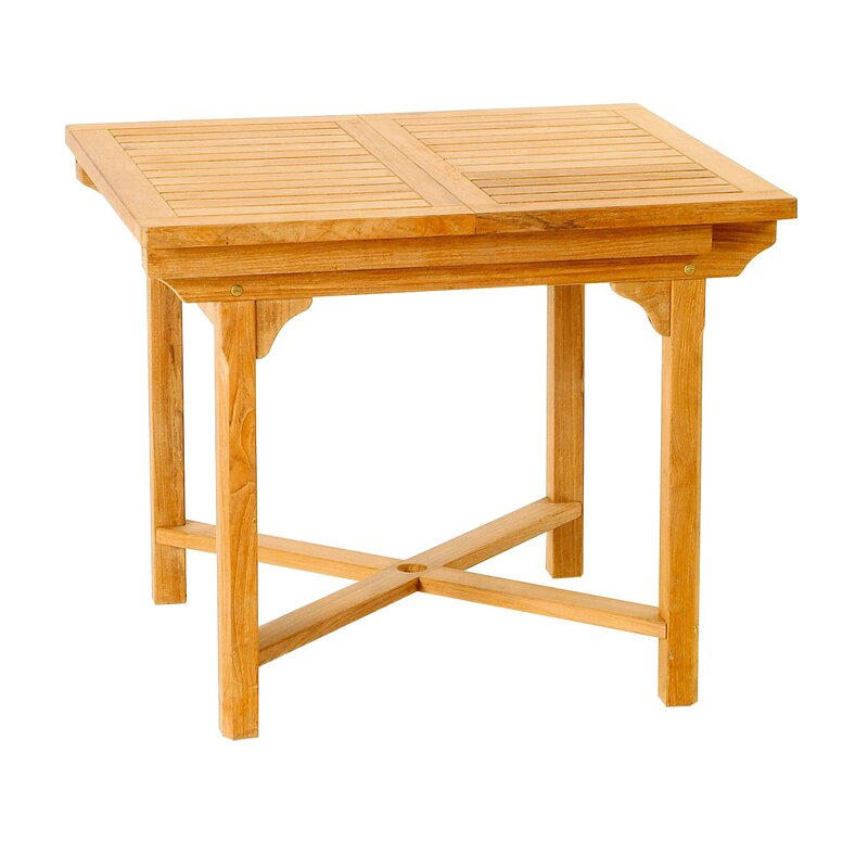 Les Jardins Teak Solid Wood Patio Table Wayfair
