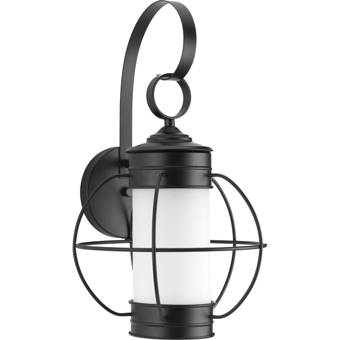 17 Stories Fincastle Brown 1 Bulb Outdoor Wall Lantern Wayfair