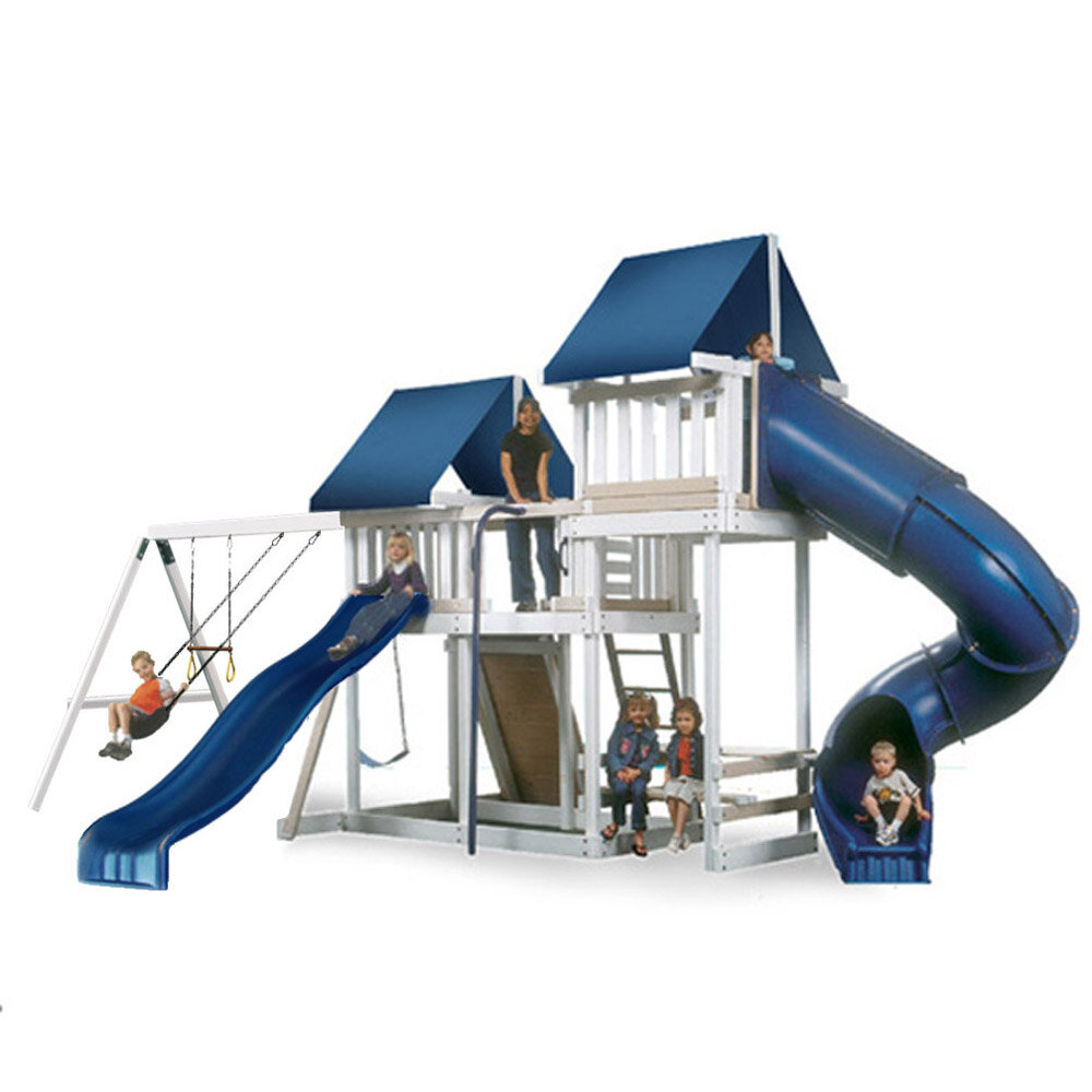 white outdoor playset