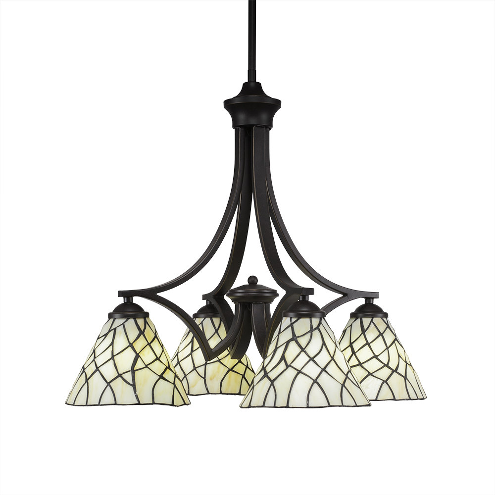 World Menagerie Cambridge 4 Light Shaded Classic Traditional Chandelier With Crystal Accents Wayfair