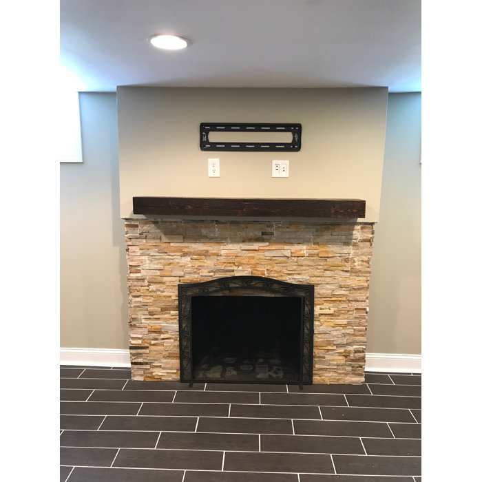 Juna Rustic Floating Wood Fireplace Mantel Shelf Juna Rustic Floating Wood Fireplace Mantel Shelf