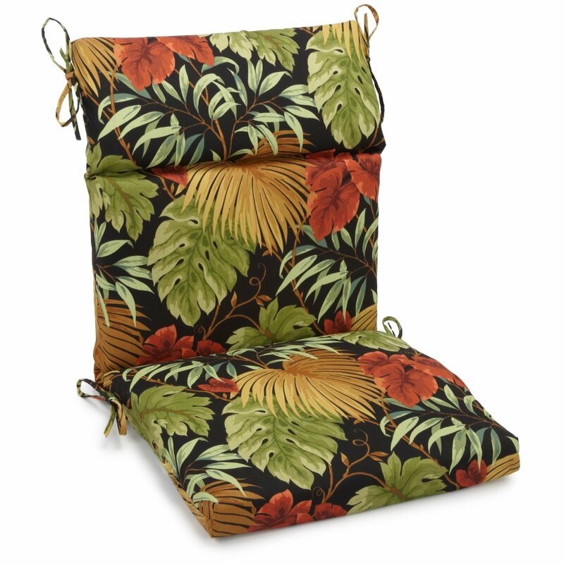 Bayou Breeze Tropique Raven Indoor/Outdoor Adirondack Chair Cushion ...