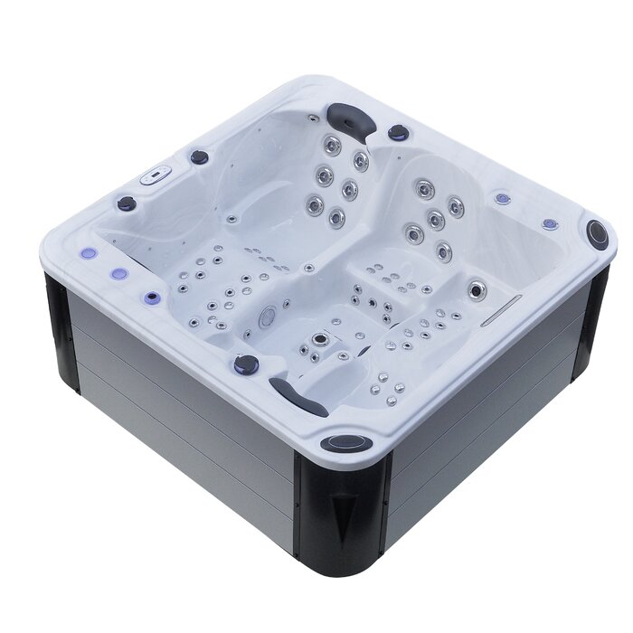 Hurricane 4 Person 102 Jet Hot Tub With Led Lights Bluetooth And Wi Fi