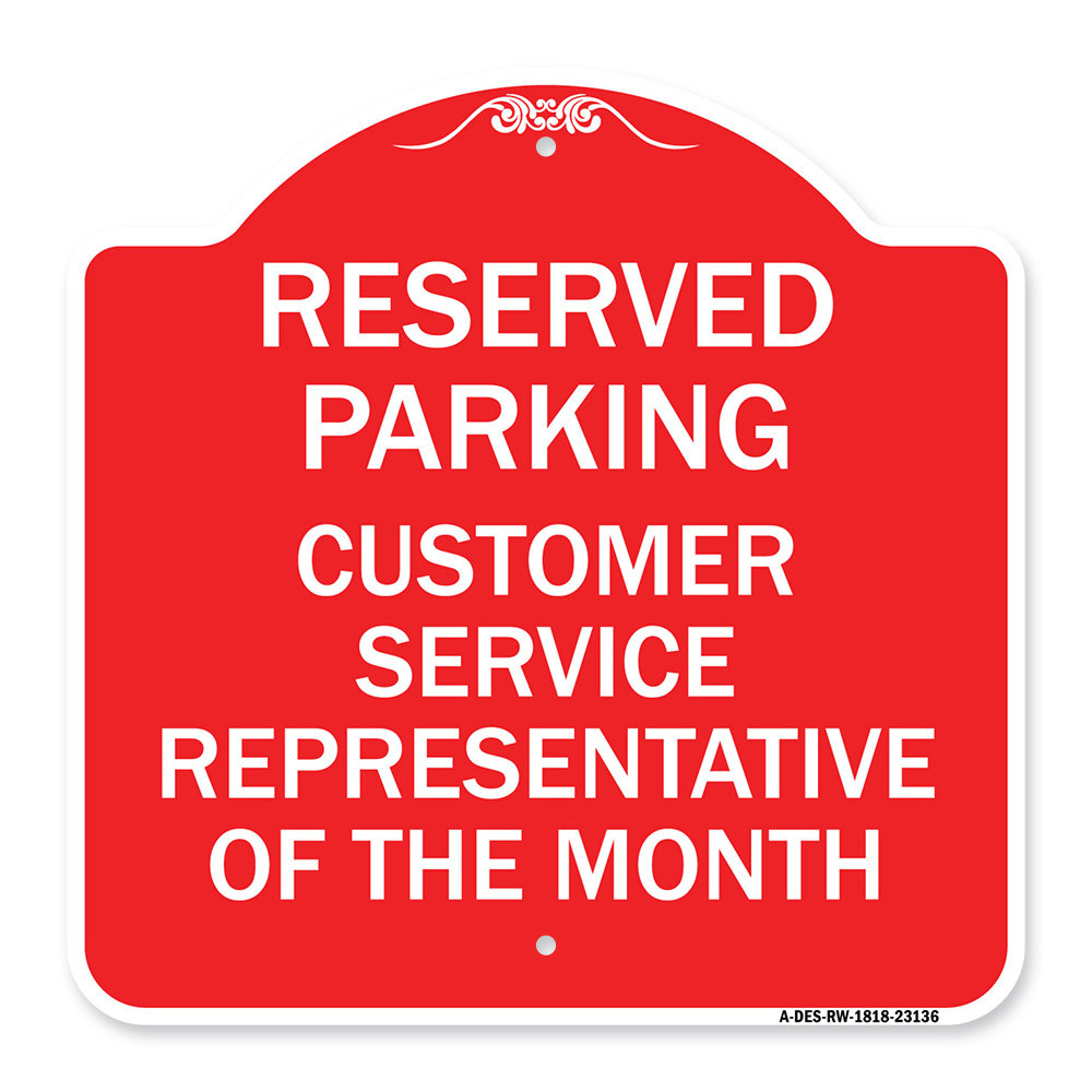 Signmission Designer Series Sign Reserved Parking Customer Service