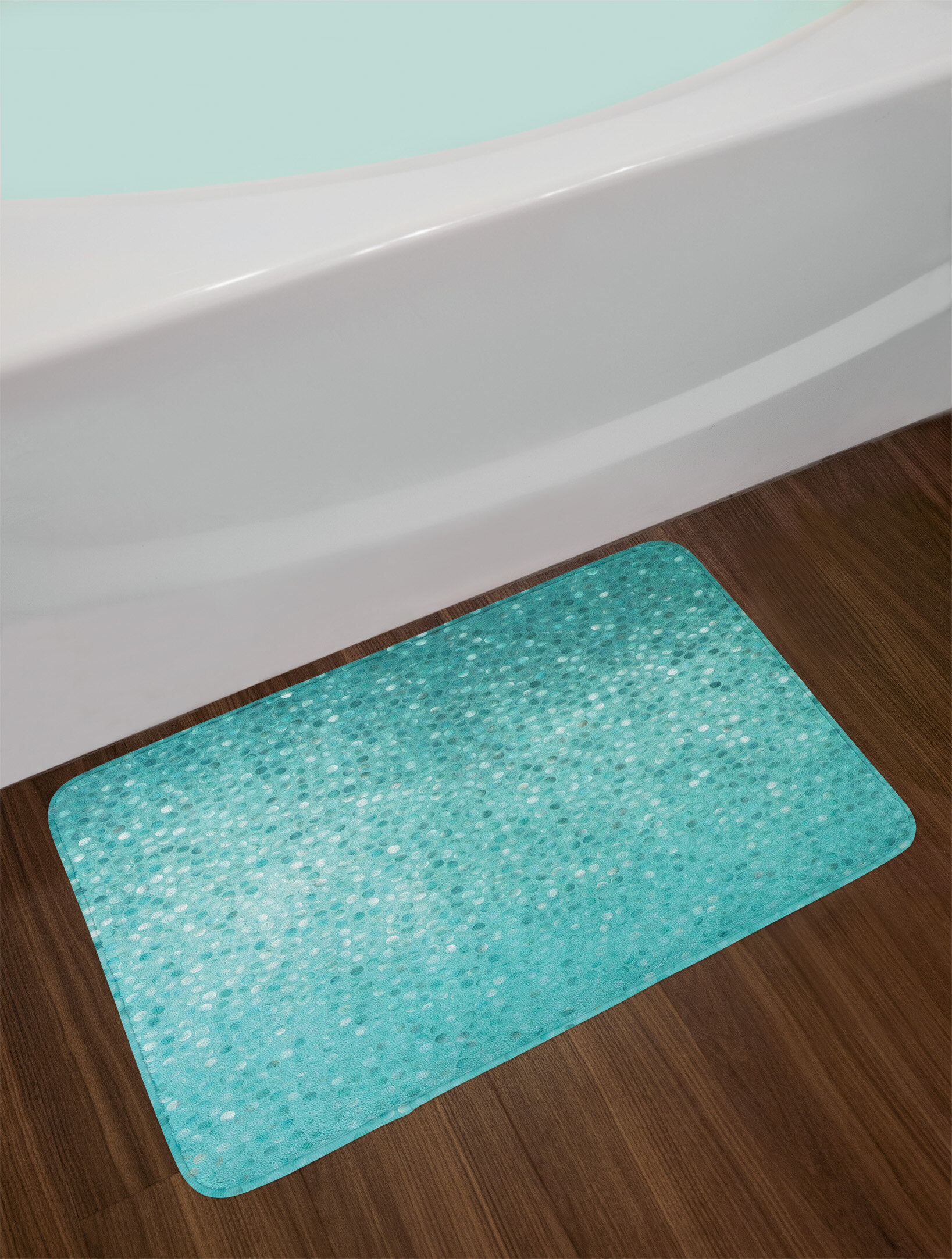 East Urban Home Small Turquoise Bath Rug Wayfair Ca