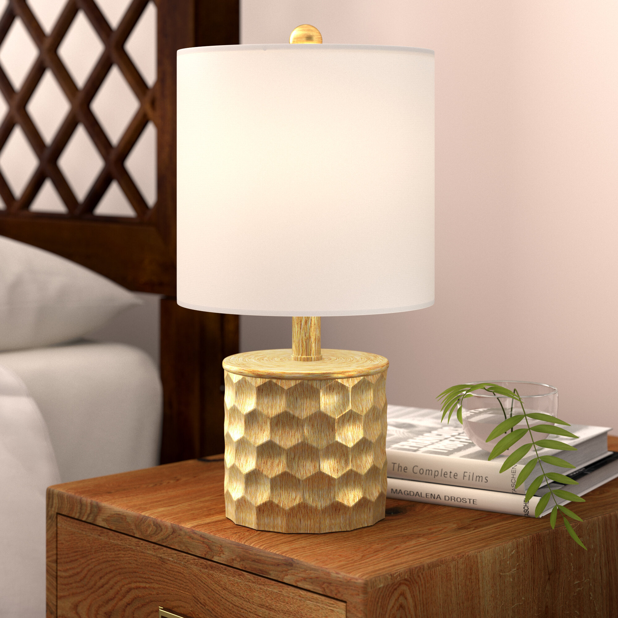 small side table with lamp