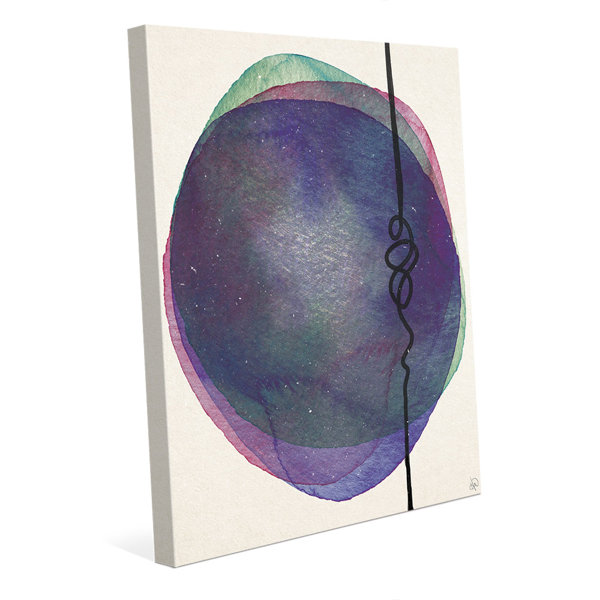 Click Wall Art Watercolor Planets Print Of Painting On Wrapped