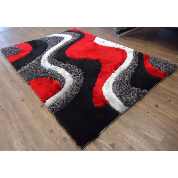 Black And Red Area Rugs rug factory plus hand-tufted black/red area rug & reviews | wayfair Black And Red Area Rugs rug factory plus hand-tufted black/red area rug & reviews | wayfair