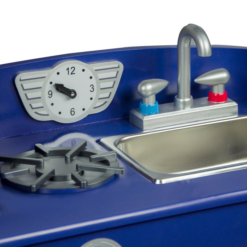 Blue Wooden Play Kitchen teamson kids wooden play kitchen set & reviews | wayfair Blue Wooden Play Kitchen teamson kids wooden play kitchen set & reviews | wayfair