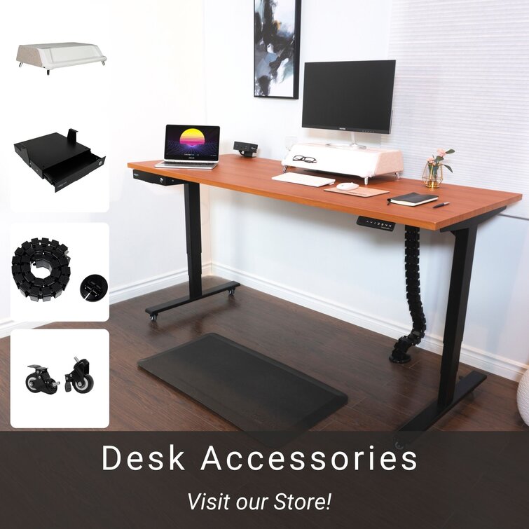 Dual Motor 3 Stages Standing Desk Adjustable Height for Home Office PROGRESSIVE AUTOMATIONS Ergonomic Desk 47x26