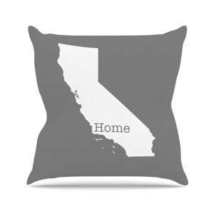 Bruce Stanfield California is Home Outdoor Throw Pillow