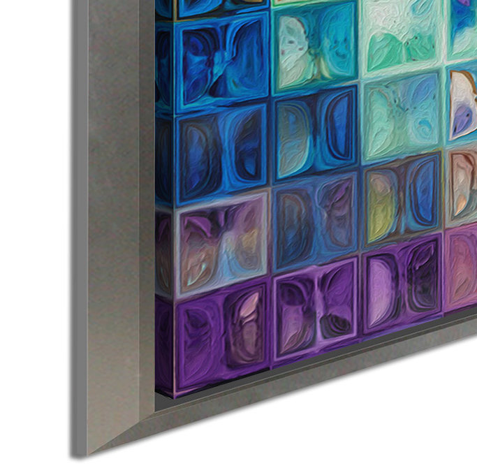 Bloomsbury Market Rainbow Refractions Modern Mosaic Tile Art Painting Framed Graphic Art Print On Canvas Wayfair