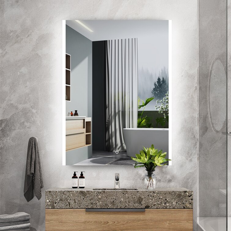 Sbagno 1000 x 700mm Backlit LED Illuminated Bathroom Mirror and Additional Features Bluetooth Speaker/Demister Heat Pad/Dimming Function/Sensor Touch switch can be hung in 2 directions 