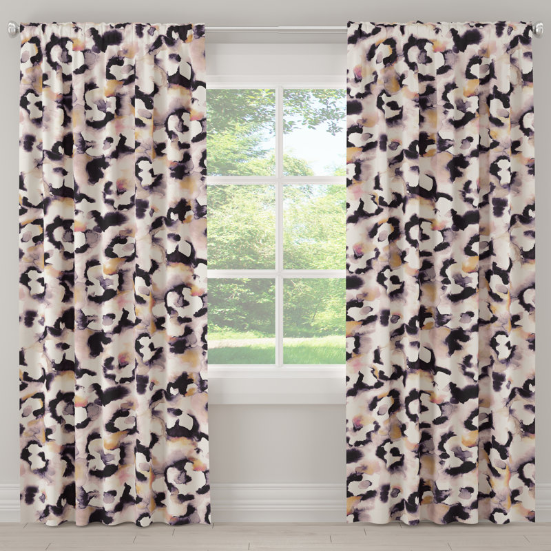 Brayden Studio Beaty Unlined 108 Animal Print Rod Pocket Single