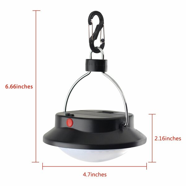 Black SUBOOS Ultra Bright Portable Outdoor LED Tent Light Great for Outdoor Camping and Power Outage