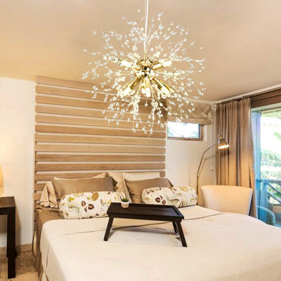 Reichert 8 - Light Sputnik Sphere LED Chandelier with Beaded Accents