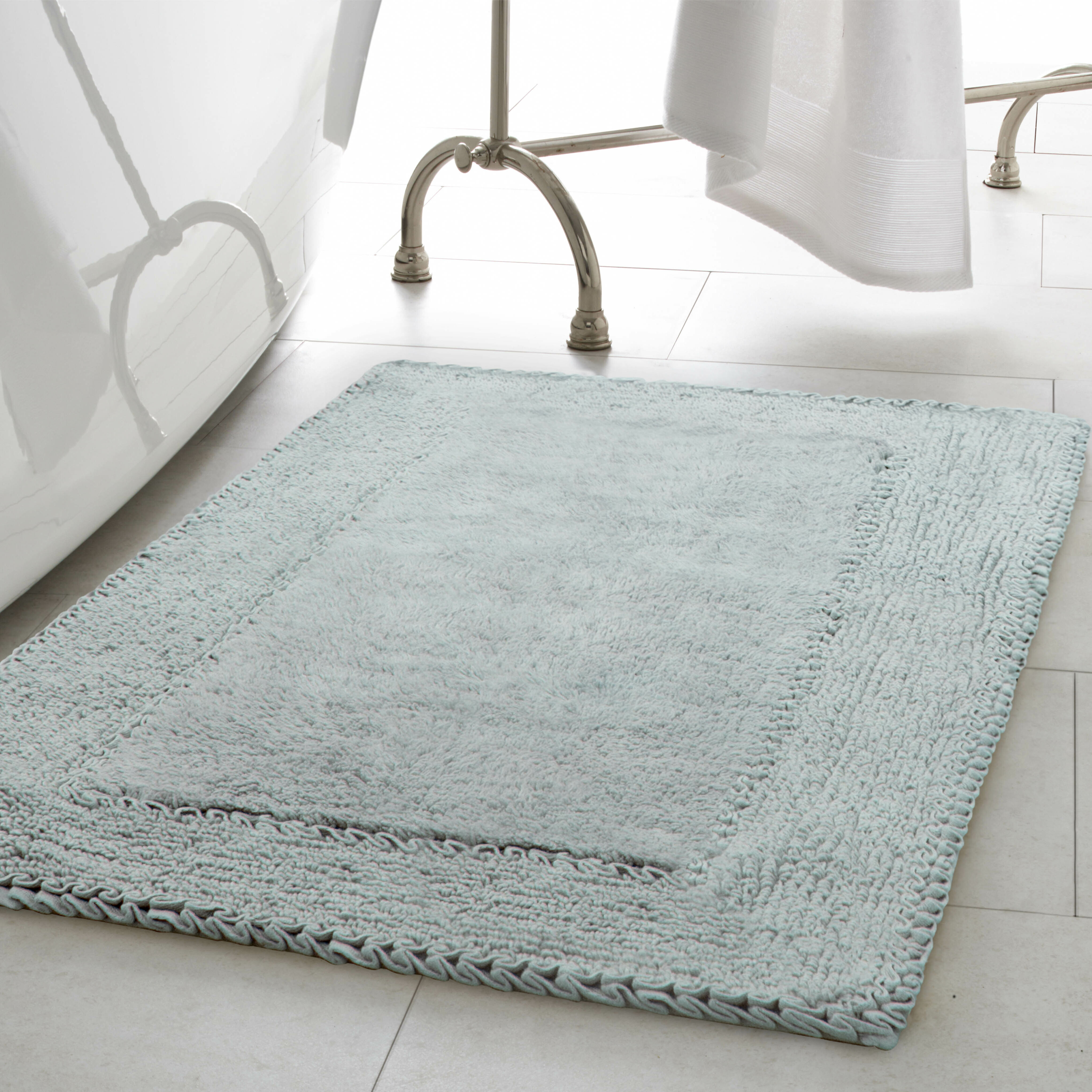 Laura Ashley Ruffle Cotton Bath Rug Reviews Wayfair