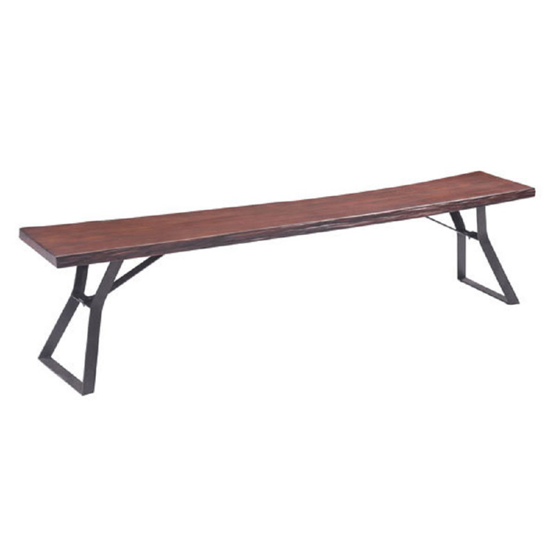 17 Stories Enrico Wood Bench Wayfair
