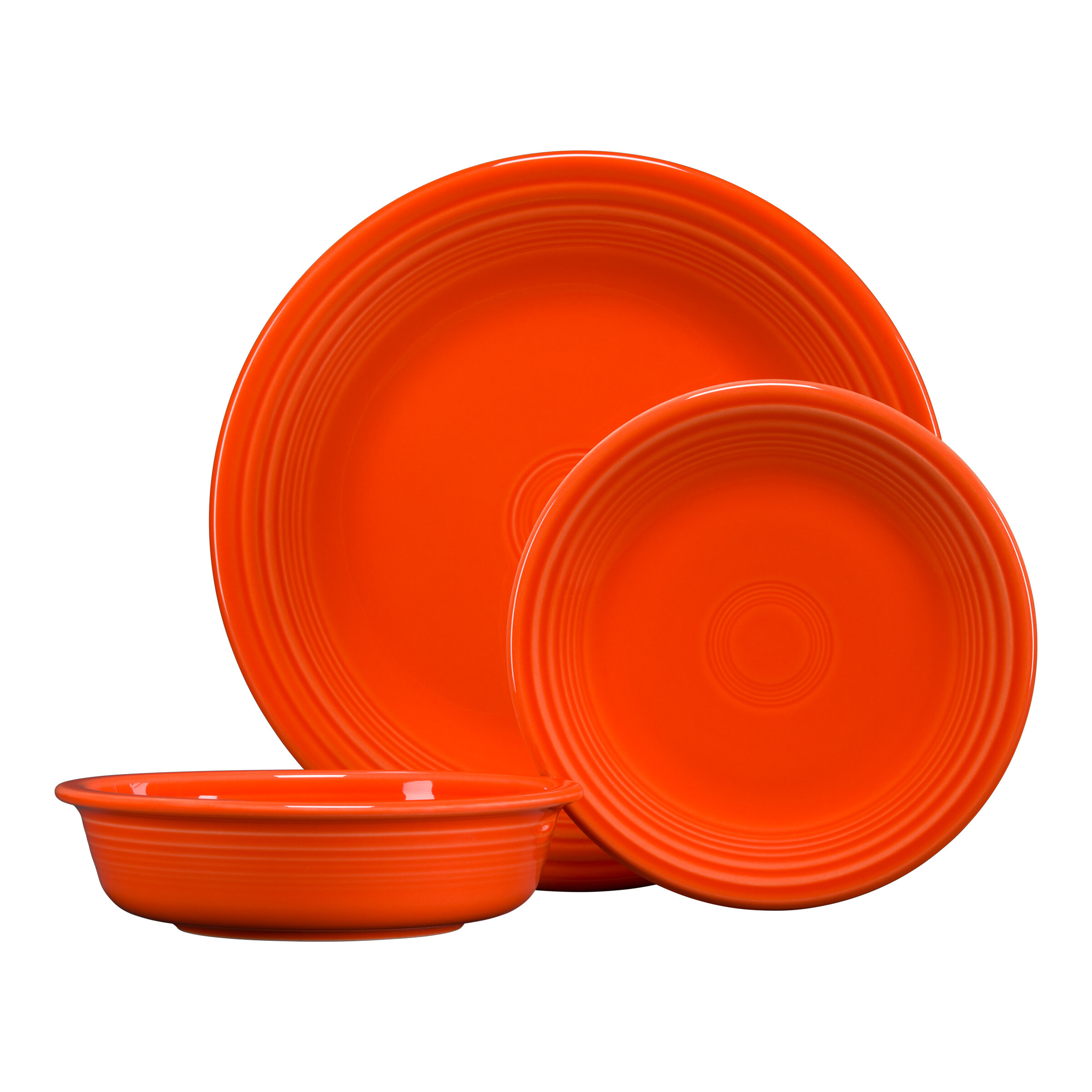 orange dinner set