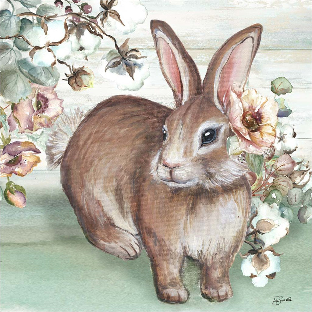 Rosalind Wheeler Farmhouse Bunny IV by Wrapped Canvas Painting Wayfair