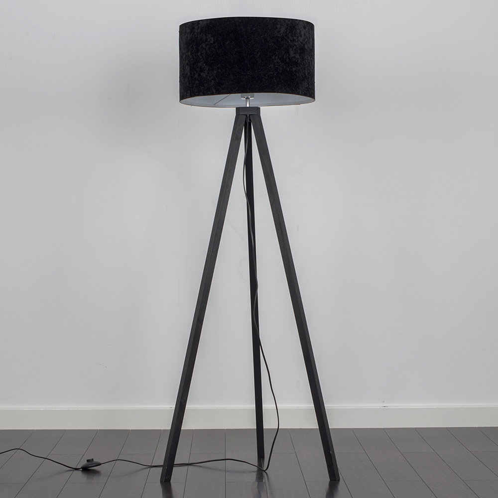 Black FADACI LED Floor Lamp USKLL050F Tripod Standing Floor Lamps for Living Rooms Bedrooms and Offices Modern and Unique Design,16 wattage Warm Lighting