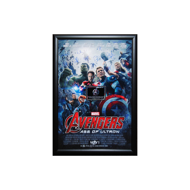 Luxewest Avengers Age Of Ultron Autographed Movie Poster Framed Wall Art Wayfair