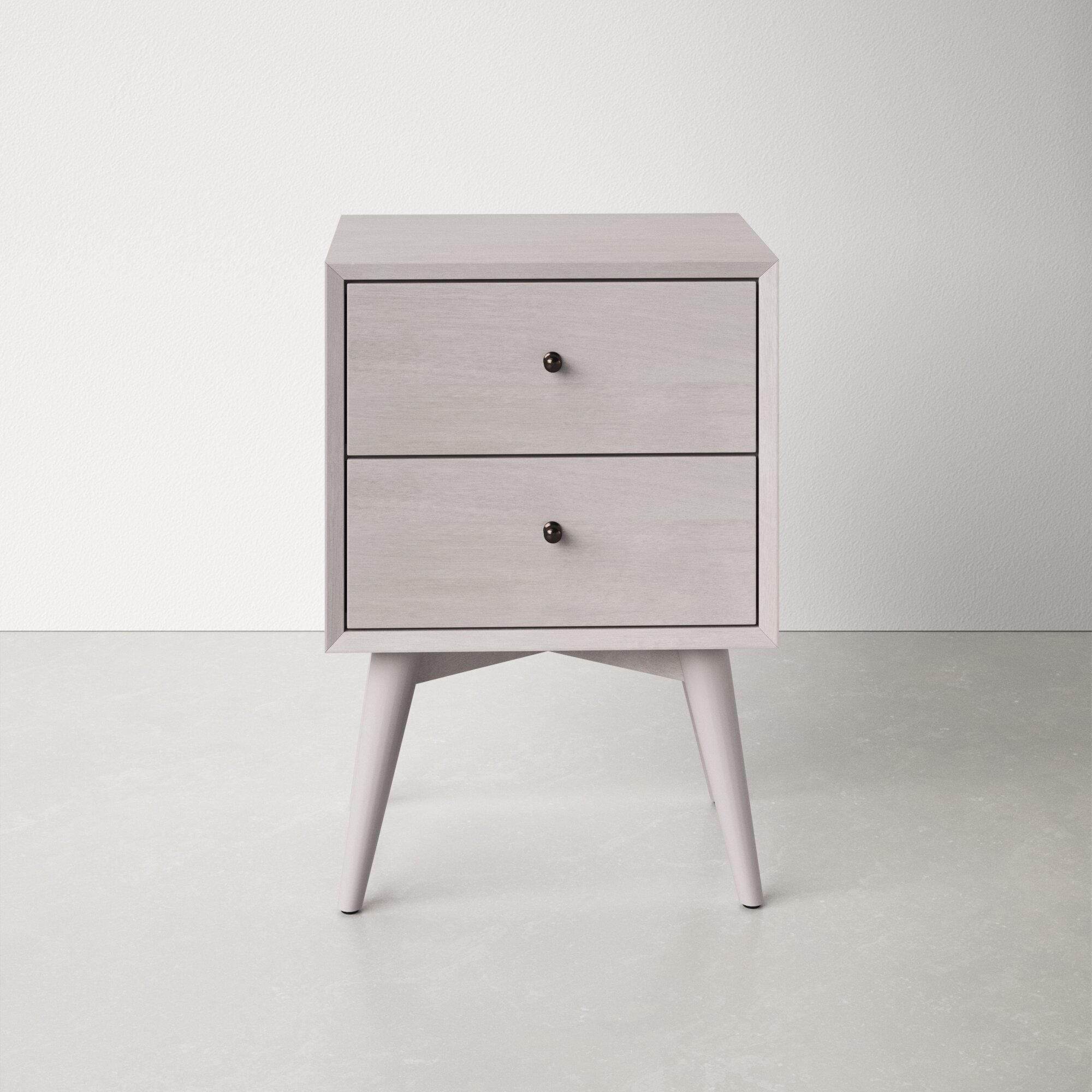 white grey nightstand