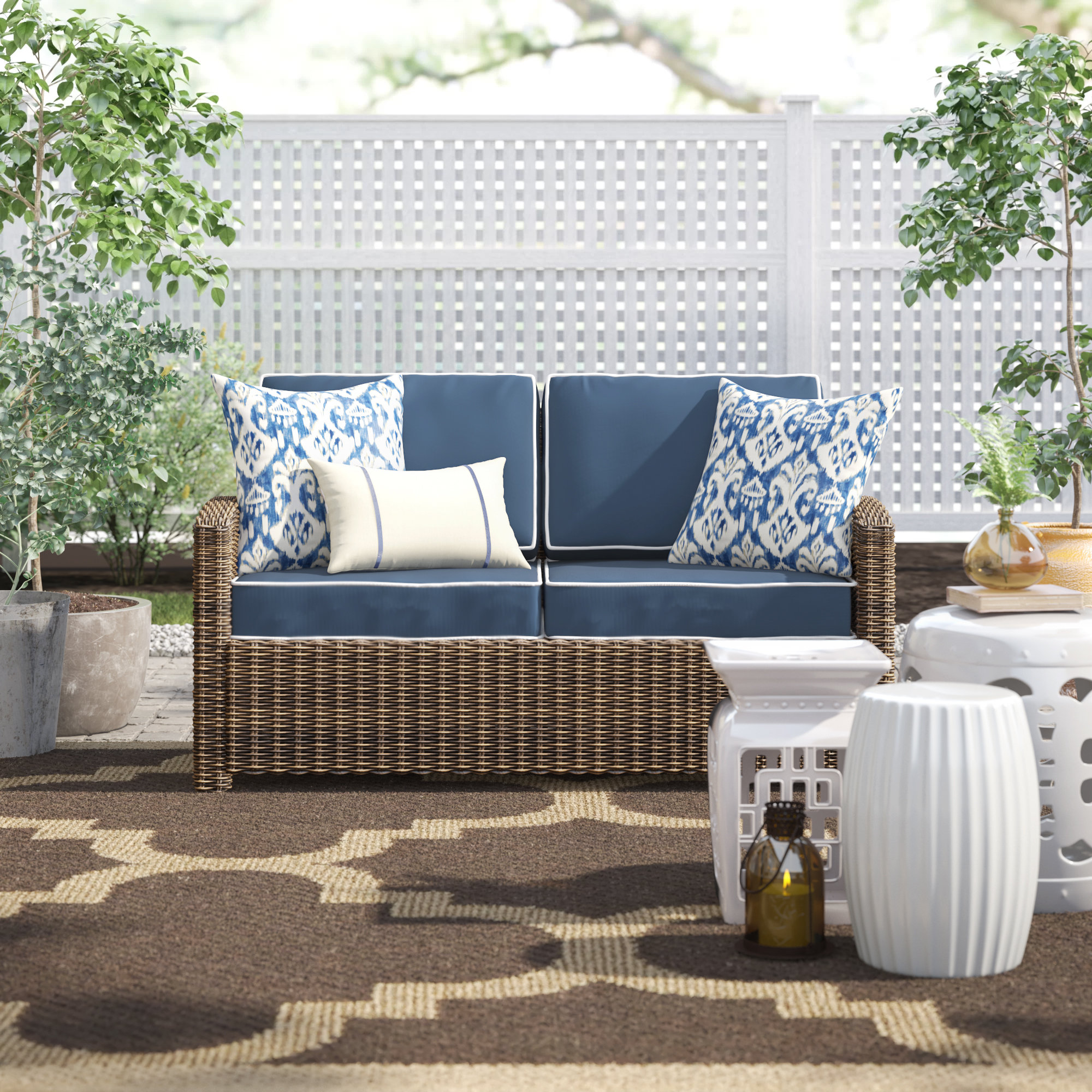 wicker couch cushions