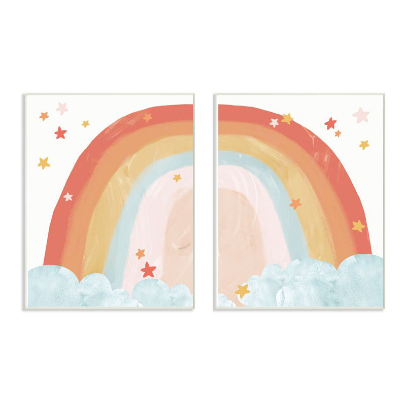 Isabelle Max Seidel Rainbow Stars Painting 2 Piece Set By Daphne