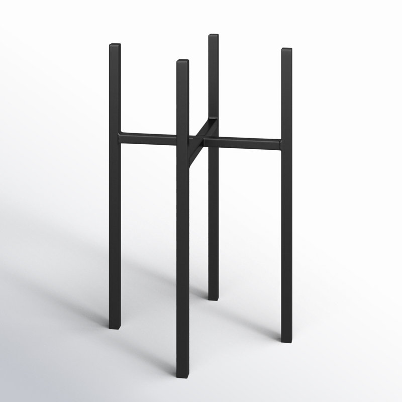 Edmon 6.3" Metal Plant Stand Size: 13.75" H x 8" W x 8" D