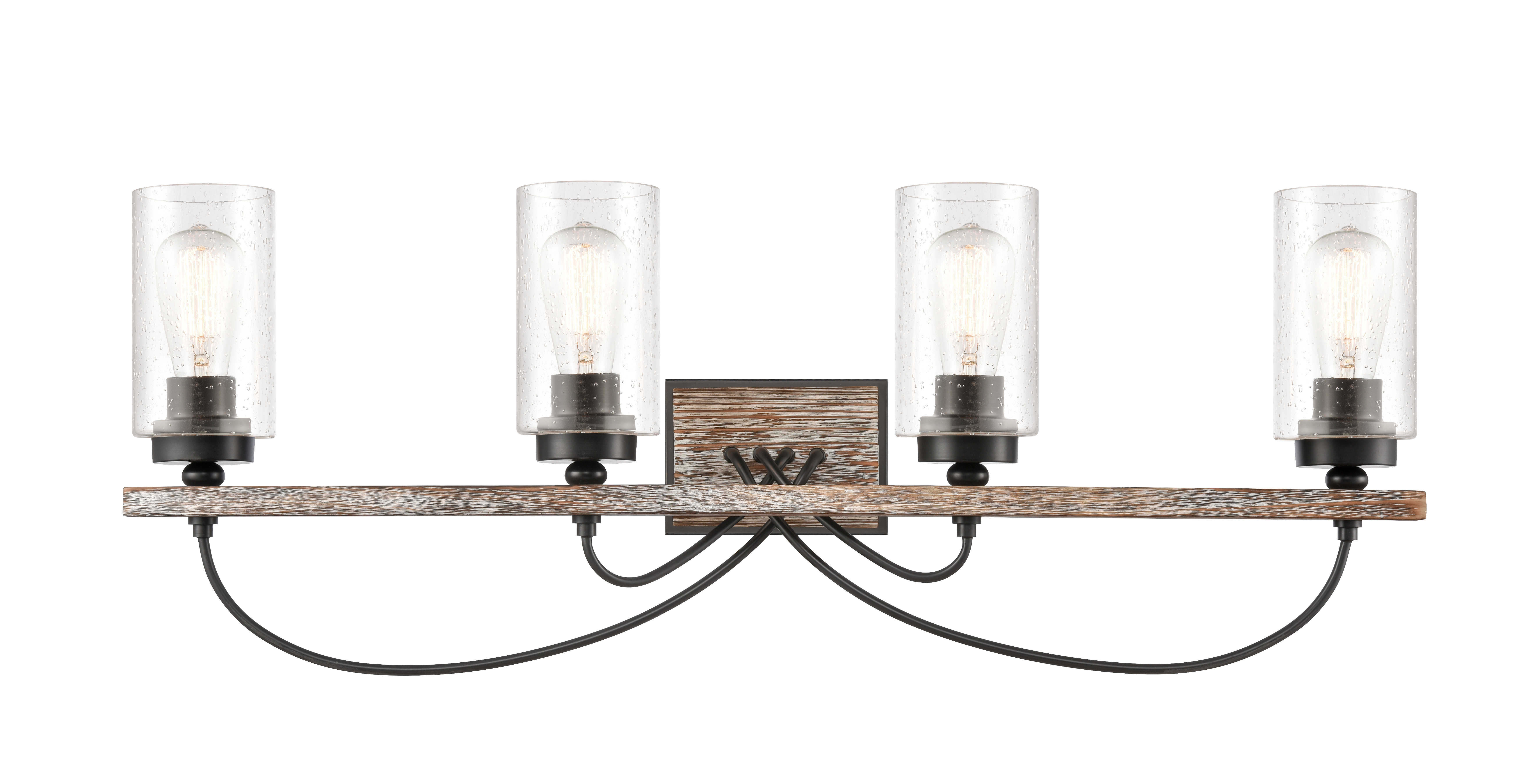 Gracie Oaks Eastborough 4 Light Dimmable Matte Black Vanity Light Wayfair
