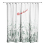 Christmas Gray Silver Shower Curtains You Ll Love In 2020 Wayfair