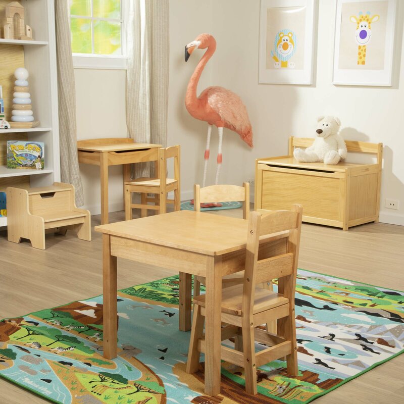 melissa and doug wooden table and chair set
