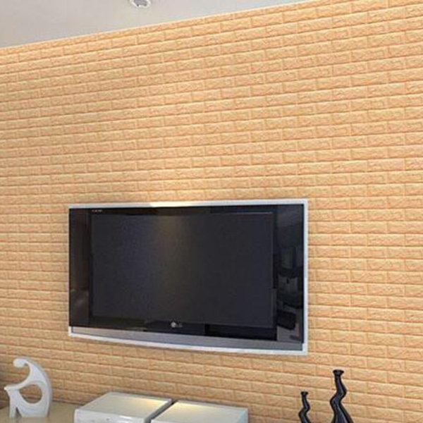 E Joy 24 X 24 Peel And Stick Vinyl Wall Paneling In Beige Wayfair