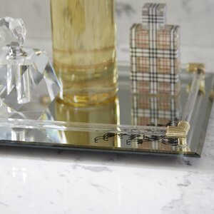 Valya Rectangle Mirror Vanity Tray