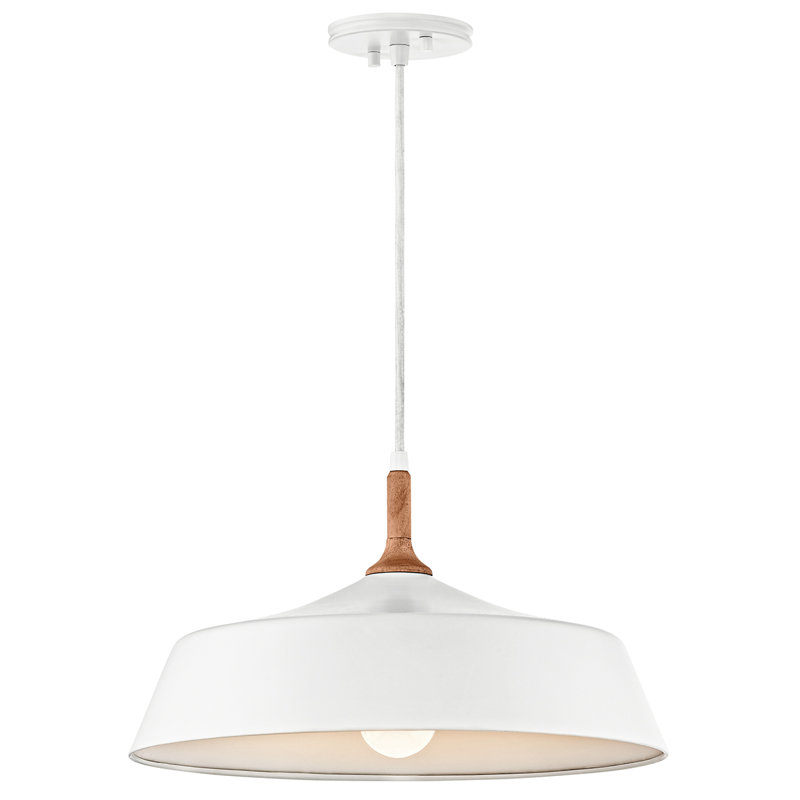 white modern light pendant