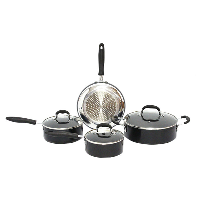 Kitchen Bundle Suitable for All Hob Types VonShef 11 Piece Copper Pan Set Non Stick Aluminium Cookware Set with Pans & Utensils Kitchen Bundle Suitable for All Hob Types VonShef 11 Piece Copper Pan Set Non Stick Aluminium Cookware Set with Pans & Utensils