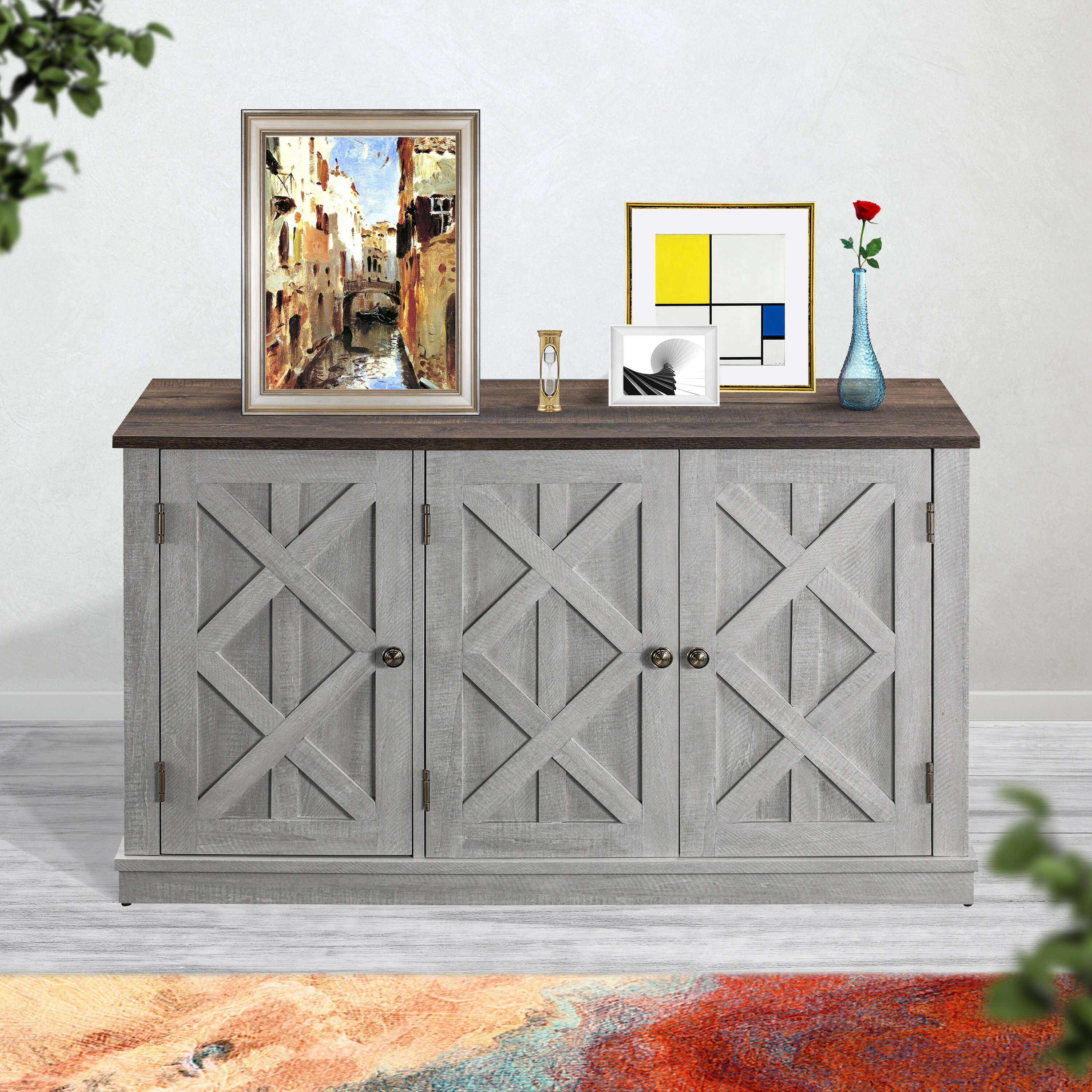 Giada 3 door accent cabinet