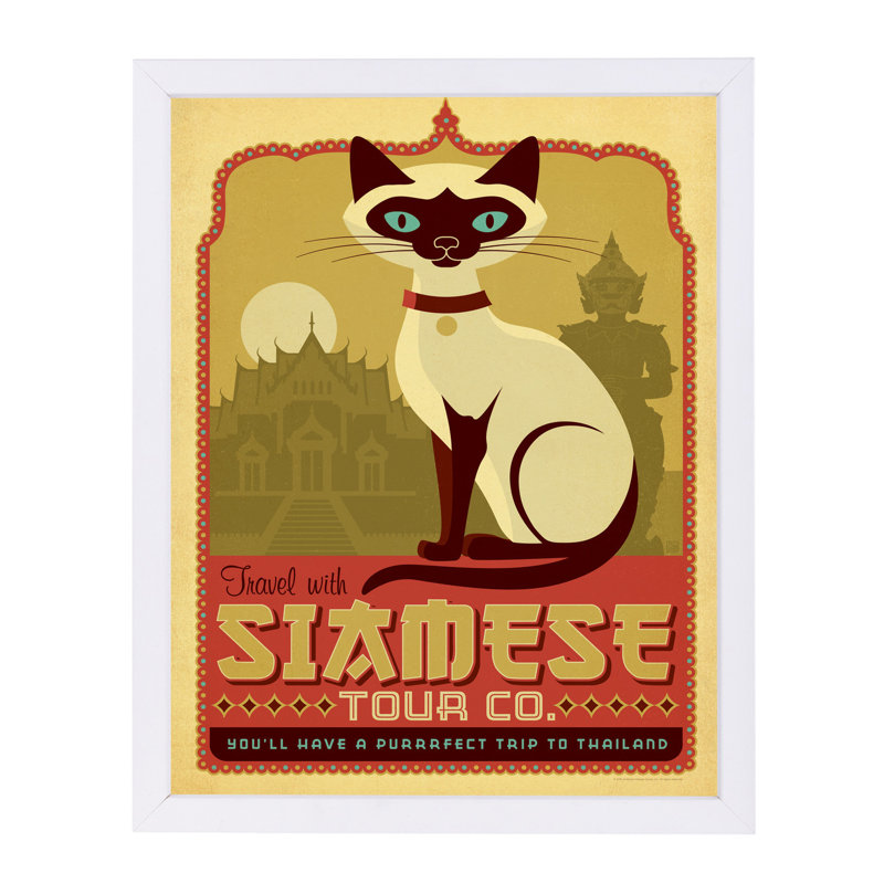 East Urban Home Cat Siamese Framed Vintage Advertisement Wayfair