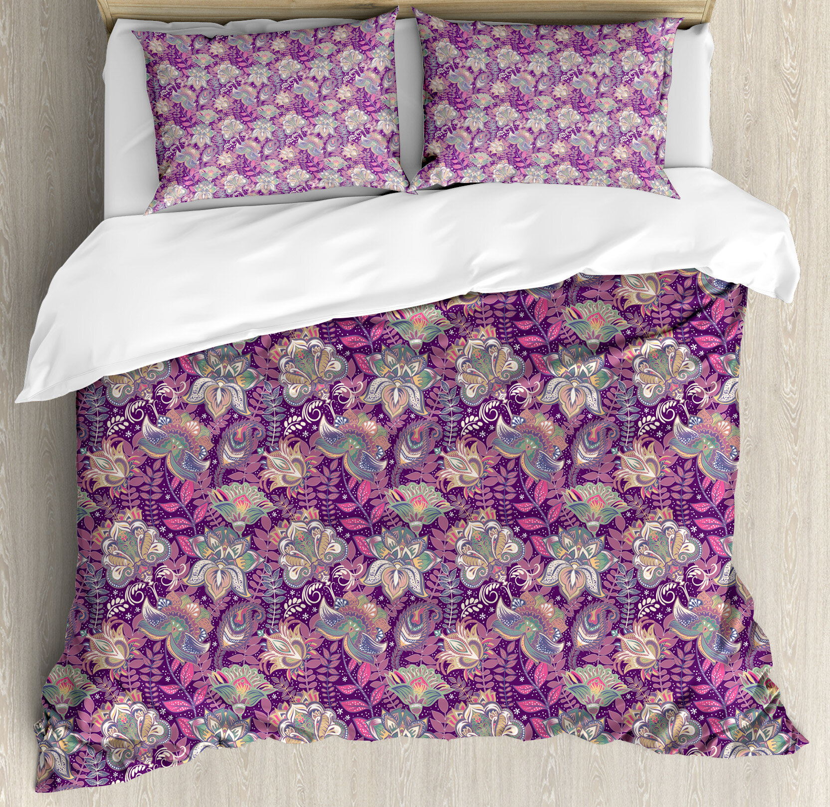 East Urban Home Floral Bright Flowers Duvet Cover Set Wayfair