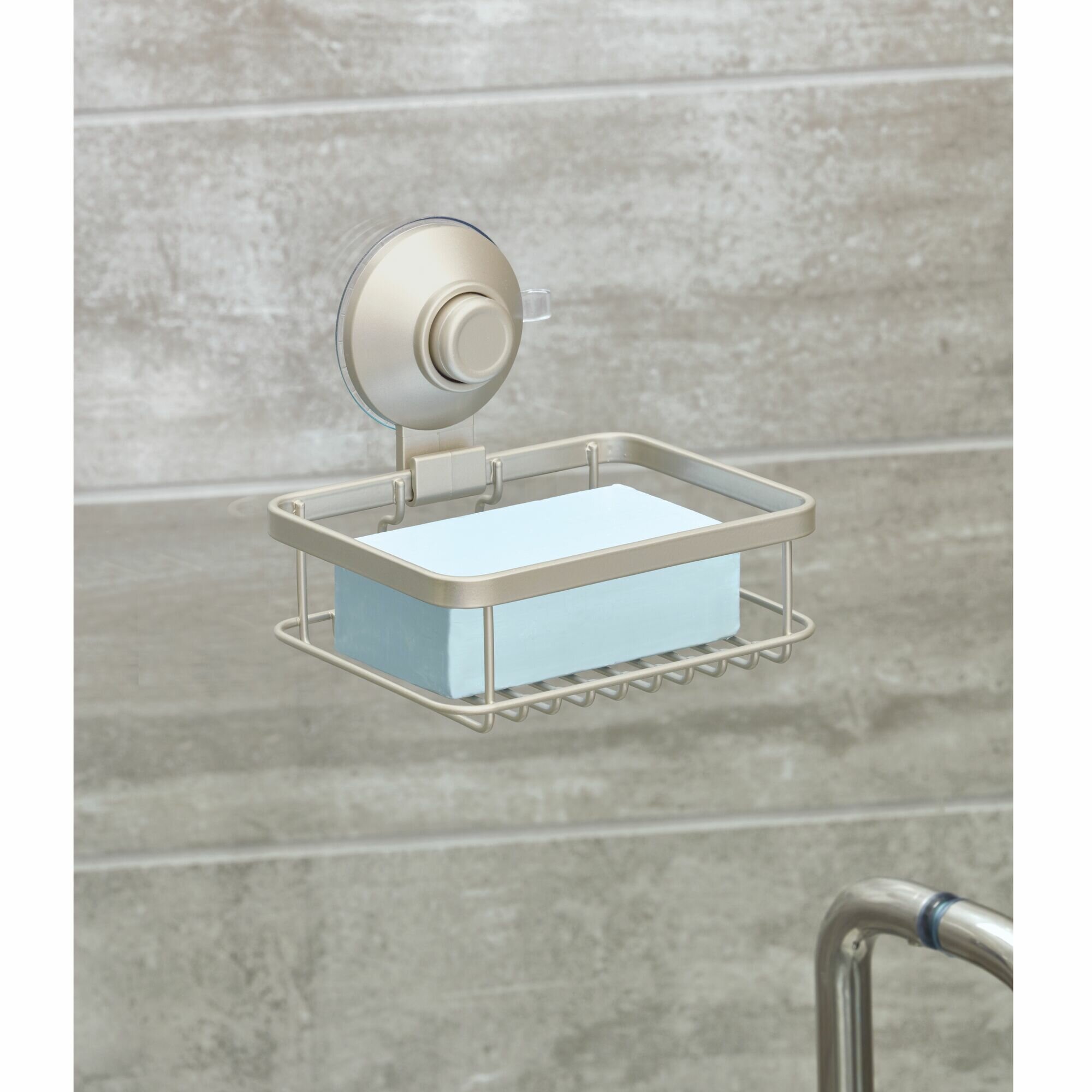 Super Powerful Vacuum Suction Shower Soap Holder Details about   Suction Soap Dish with Hooks 