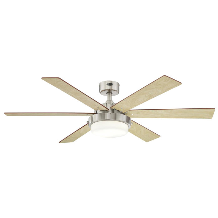 52 Corsa 6 Blade Ceiling Fan With Remote Light Kit Included