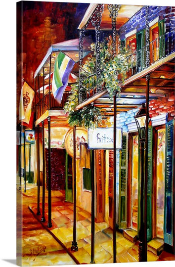Canvas On Demand Old Bourbon Street Glow By Diane Millsap