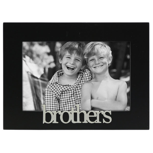Birthday Gifts, Brothers who play together stay together Picture Frame Big Brother 4x6-Horizontal Kate Posh Engraved Natural Wood Photo Frame New Brother,