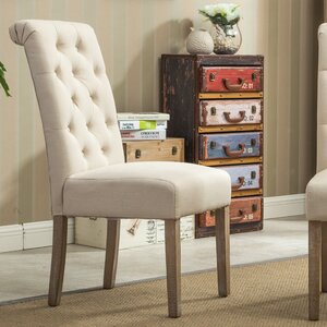 Sabanc Solid Wood Button Tufted Side Chair (Set of 2)
