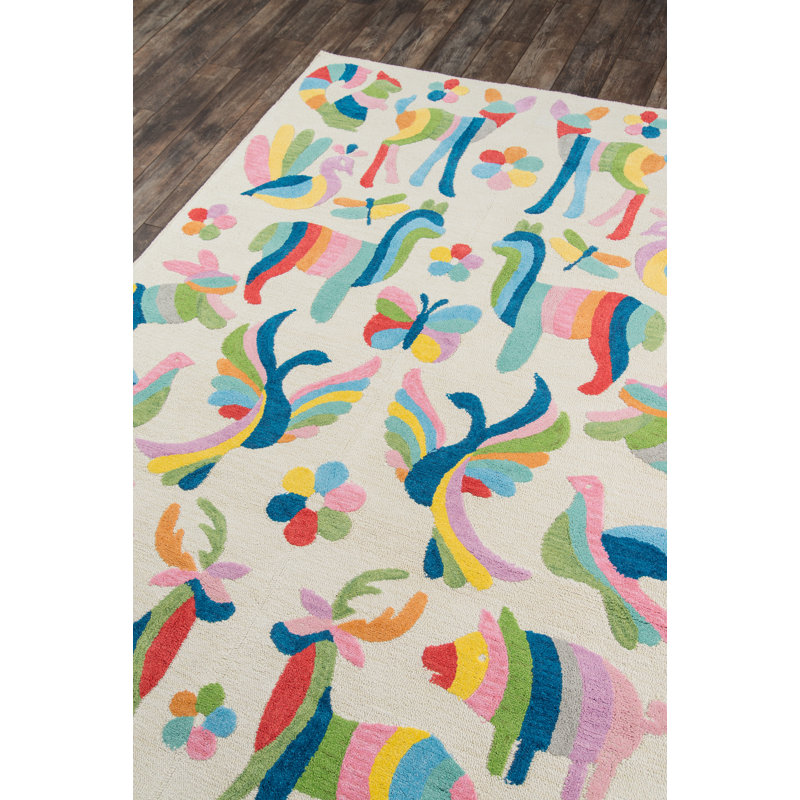 Harriet Bee Crouch Hand Hooked Cotton Multicolor Area Rug Reviews Wayfair